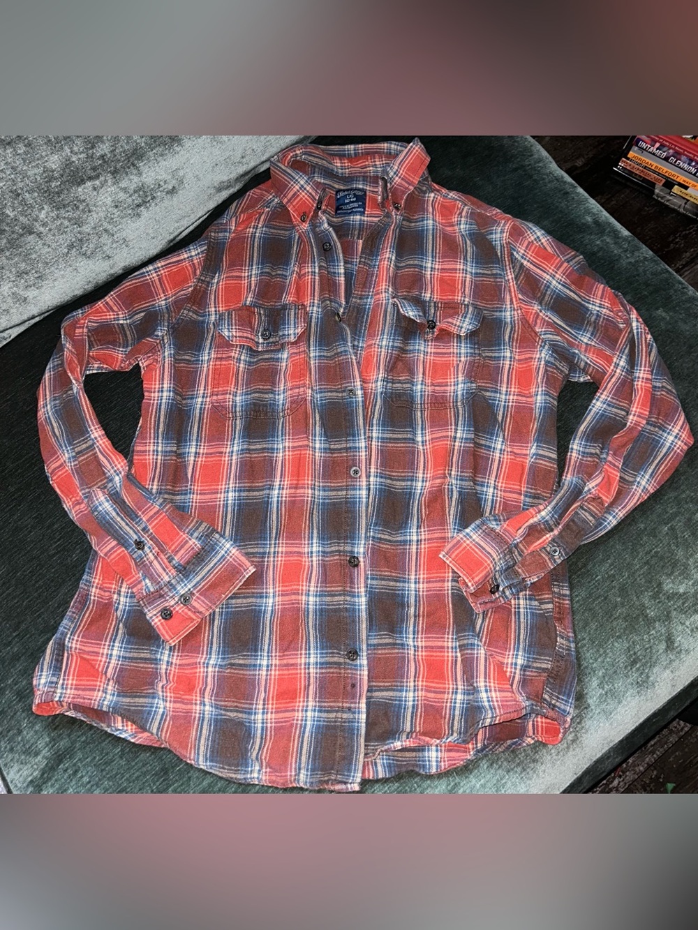 Classic Red Plaid Men's Button-Up Shirt